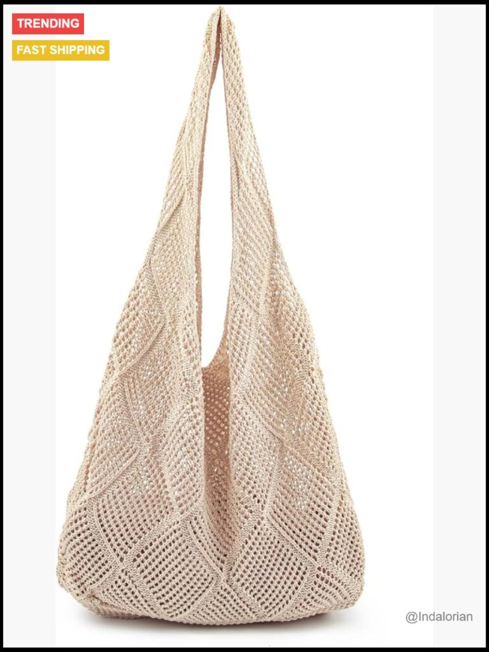 Crochet Mesh Beach Tote Hobo Summer Bag Handbag